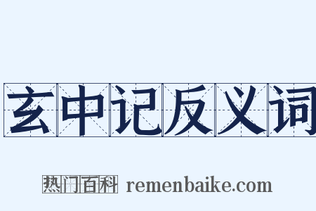 玄中记反义词是什么意思的图片